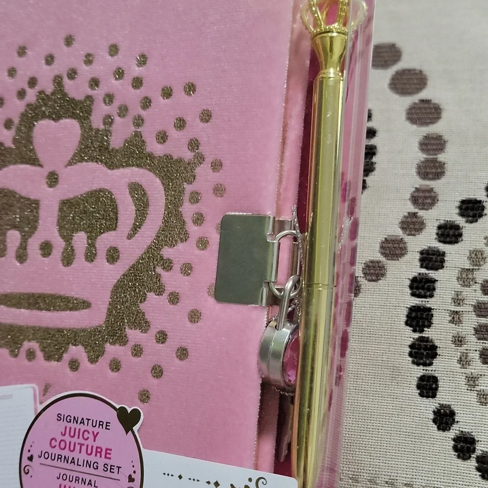 Juicy Couture Pink and Gold Party Invitations with Crown Design